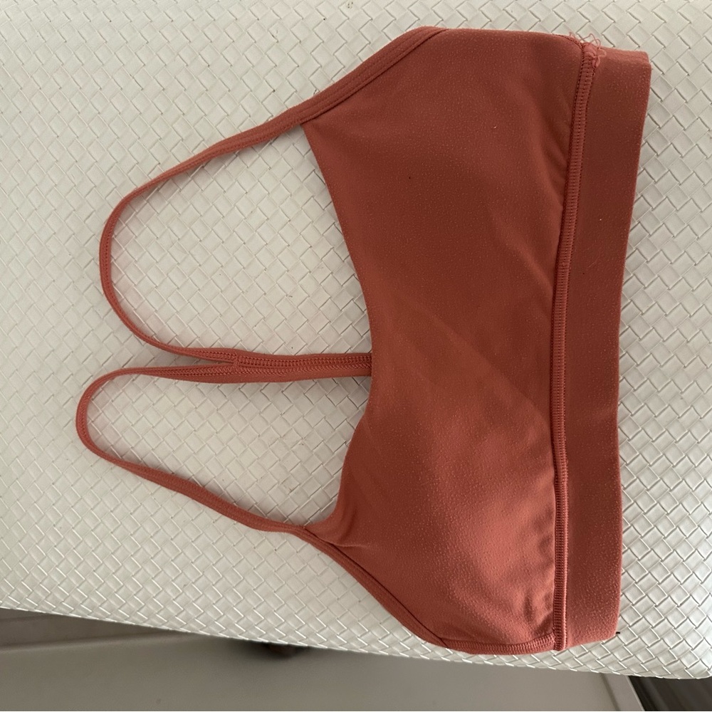 Lululemon Flow nulu Y bra- retired coral color
